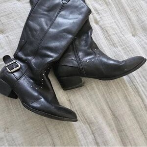 Harley Davidson Footwear Women’s DUSTY Black Studded Boots Size 8 
EUC